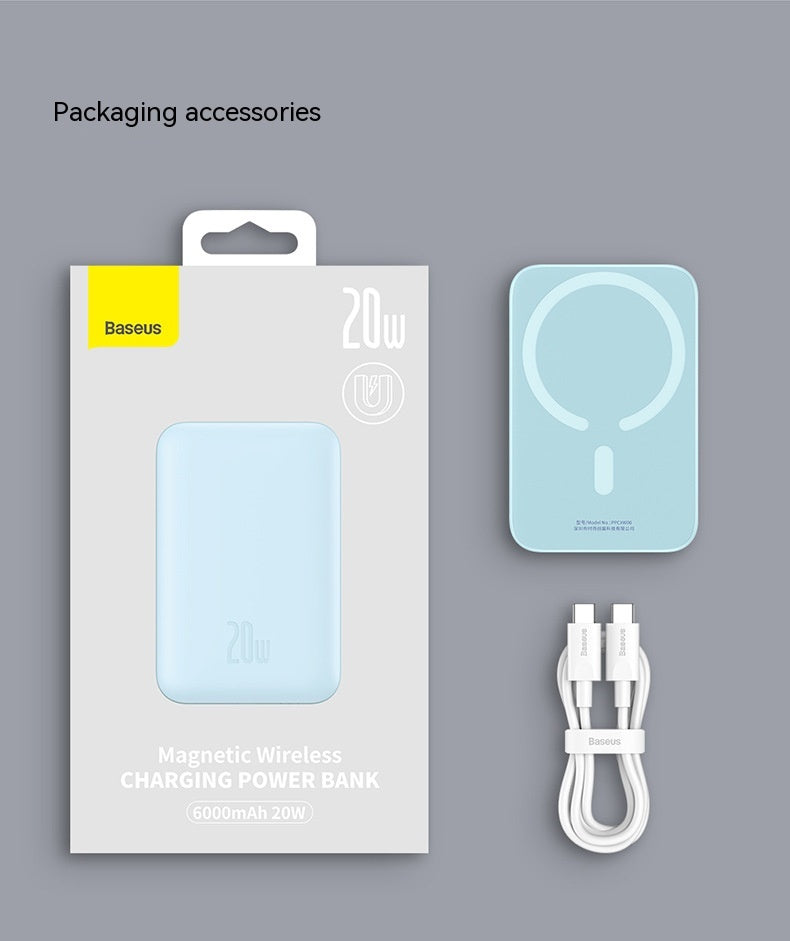 Magsafe20W Charge rapide magnétique Banque d'énergie sans fil