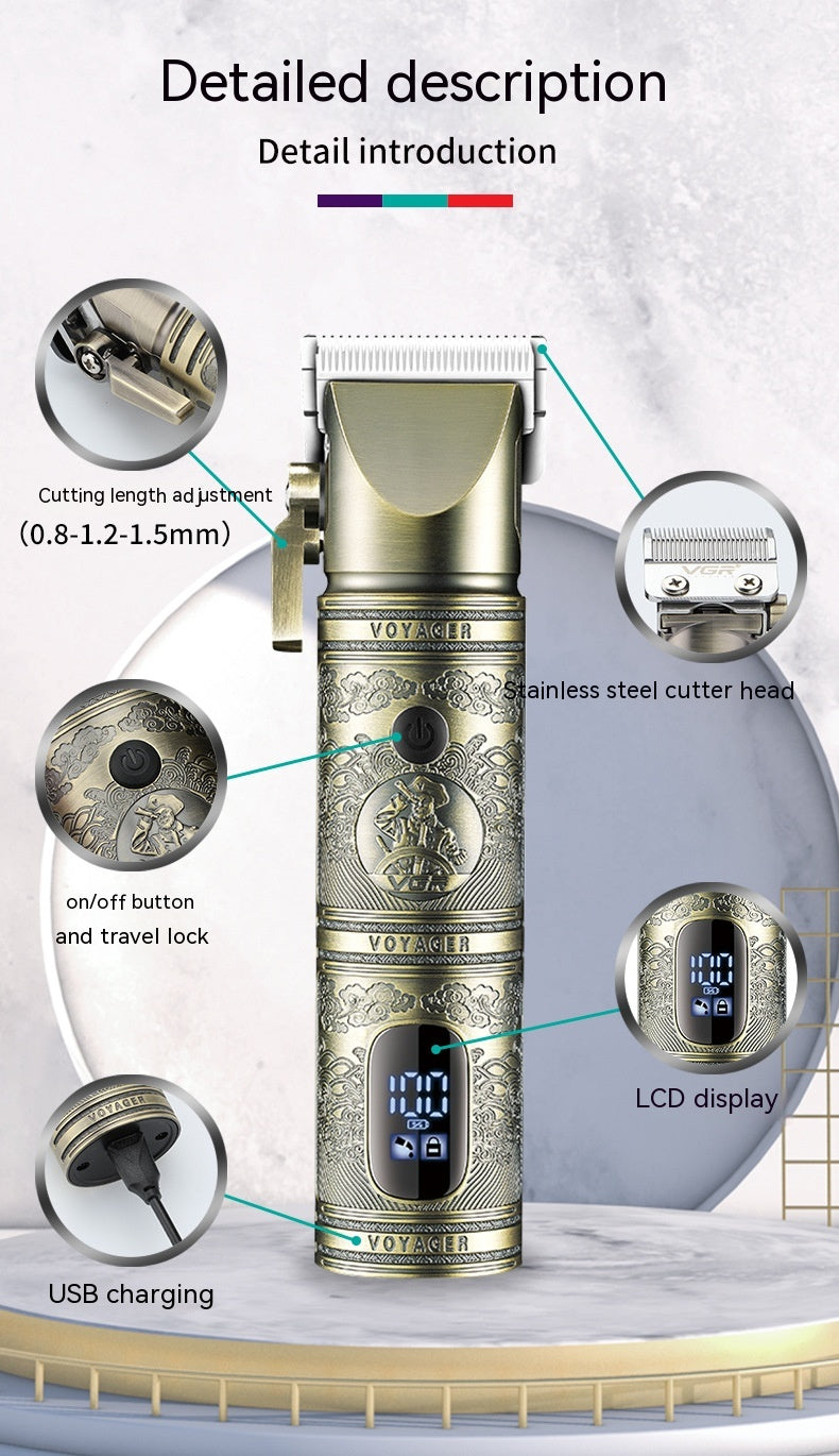 Clipper de cheveux rétro progressif pour hommes