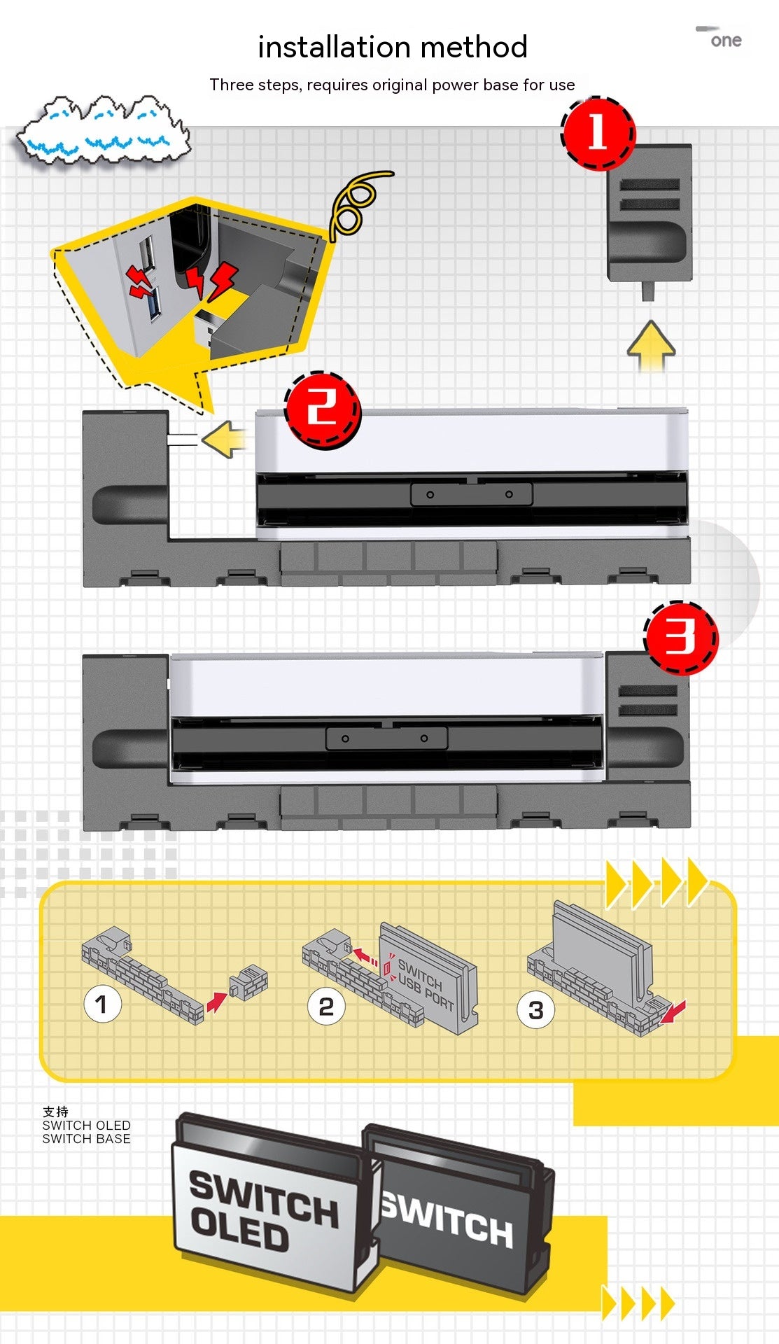 Poignée de chargement de la poignée de stockage de la carte de jeu multifonctionnelle Power Bracket
