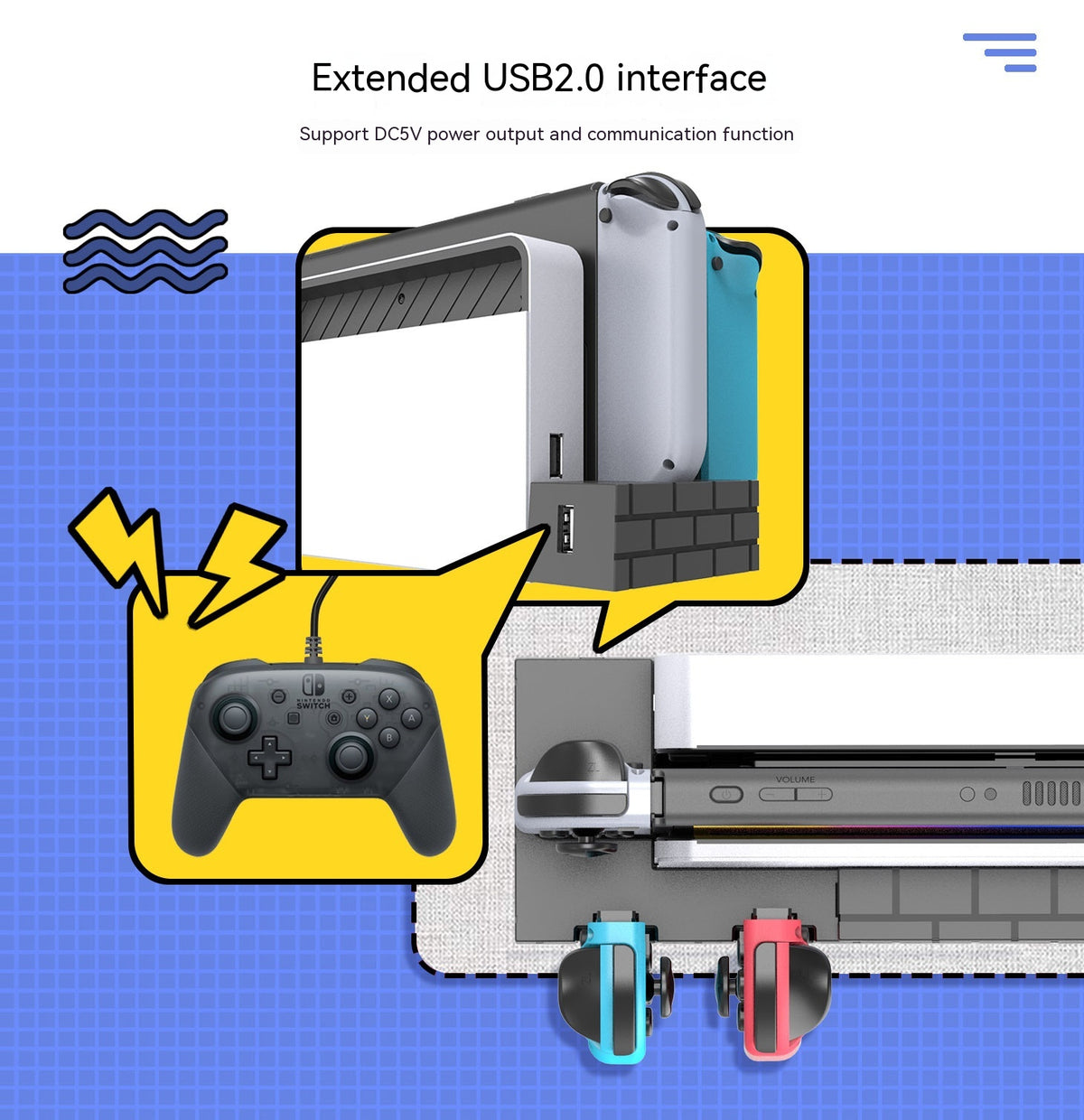 Poignée de chargement de la poignée de stockage de la carte de jeu multifonctionnelle Power Bracket