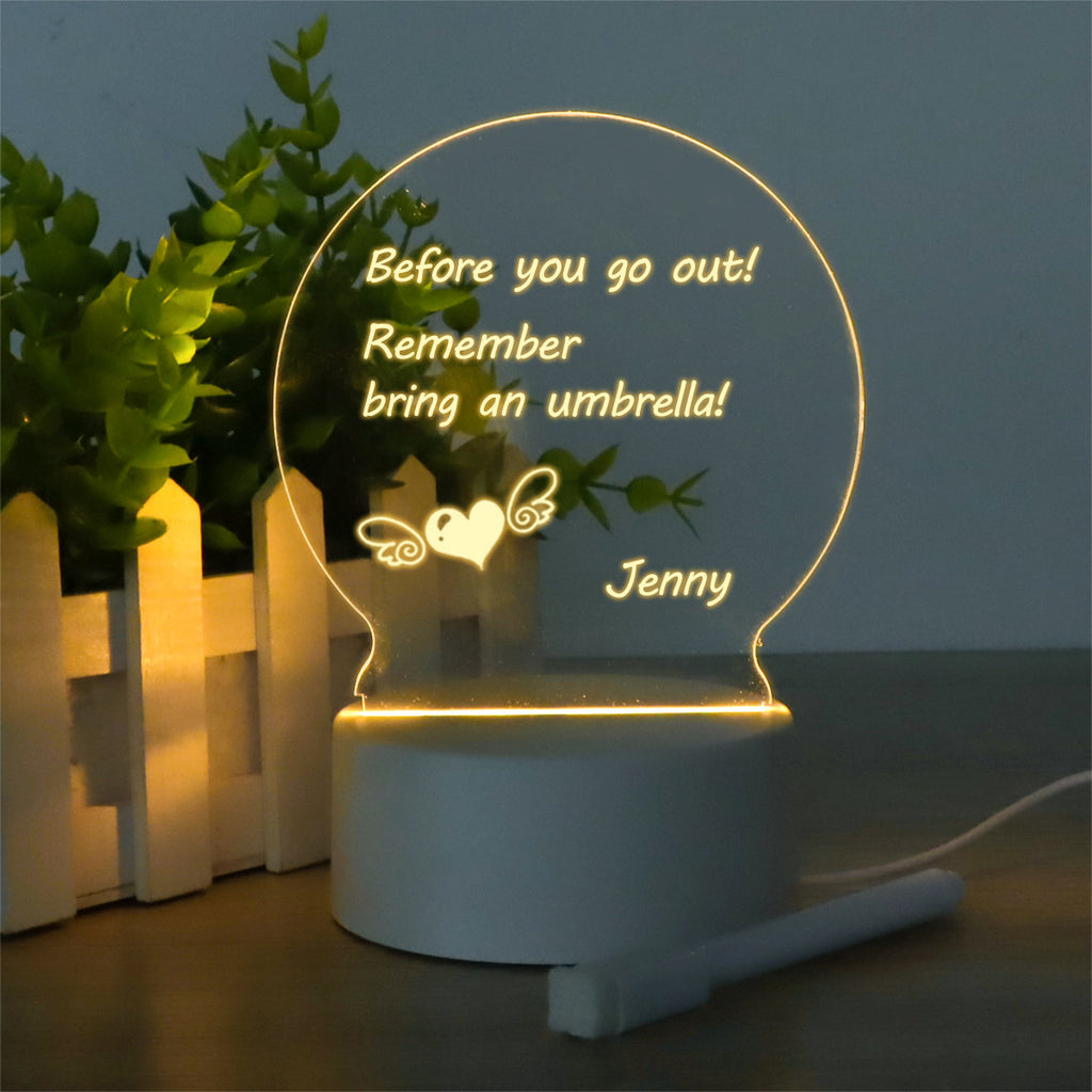 LED Light Note Board Usb bureau nuit lumière lumineuse à la main