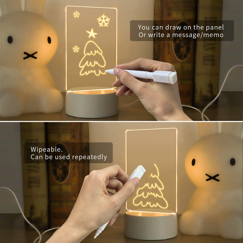 LED Light Note Board Usb bureau nuit lumière lumineuse à la main