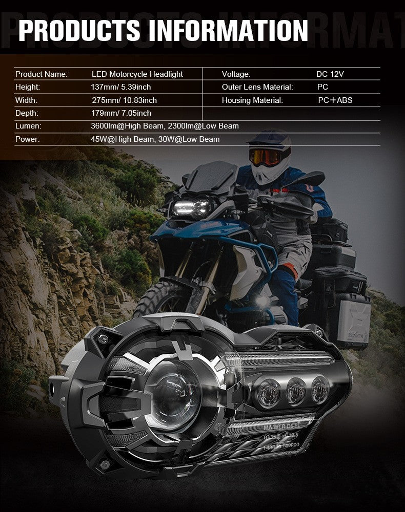Phare de modification de moto