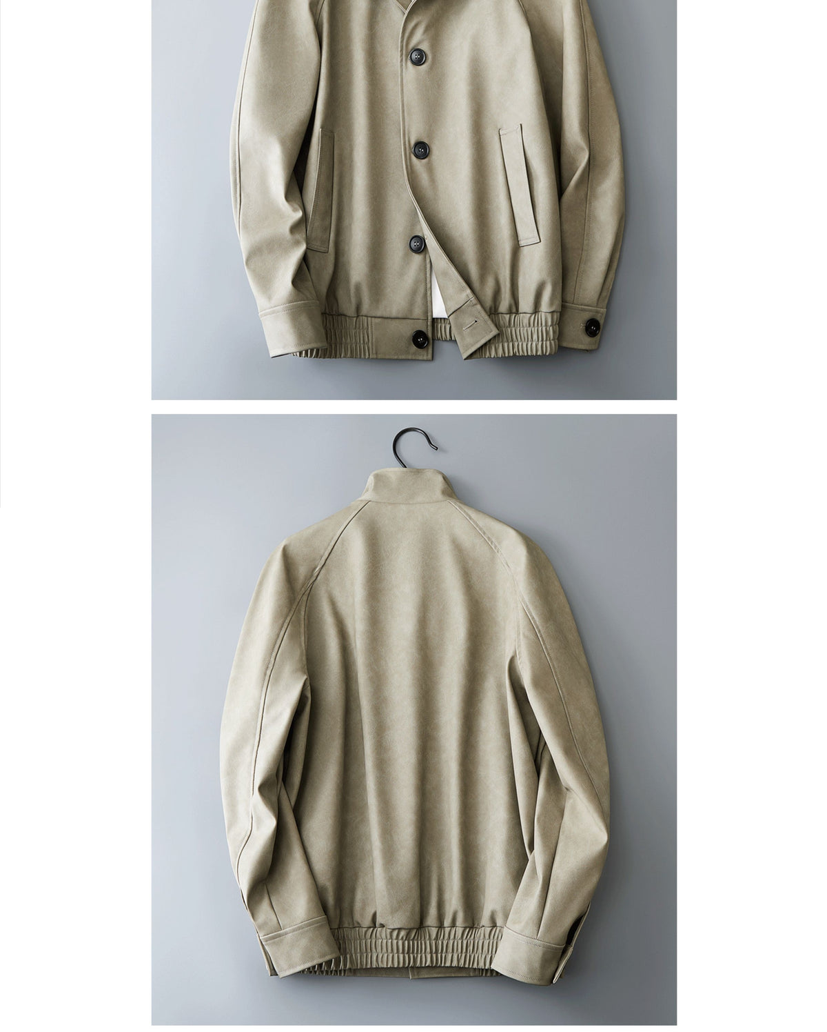 Manteau casual coréen rétro bicolore homme