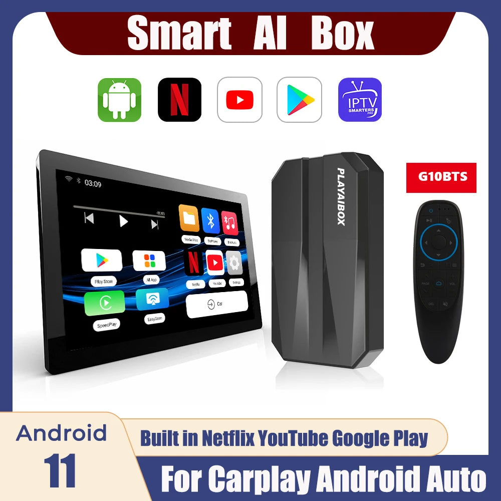 Carplay d'origine voiture filée à sans fil AI Box Qualcomm système Android