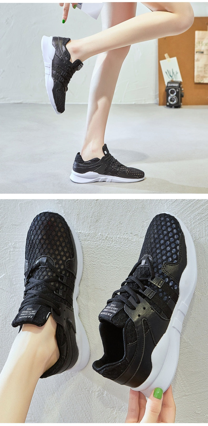 European and American Breathable Hollow Sneakers