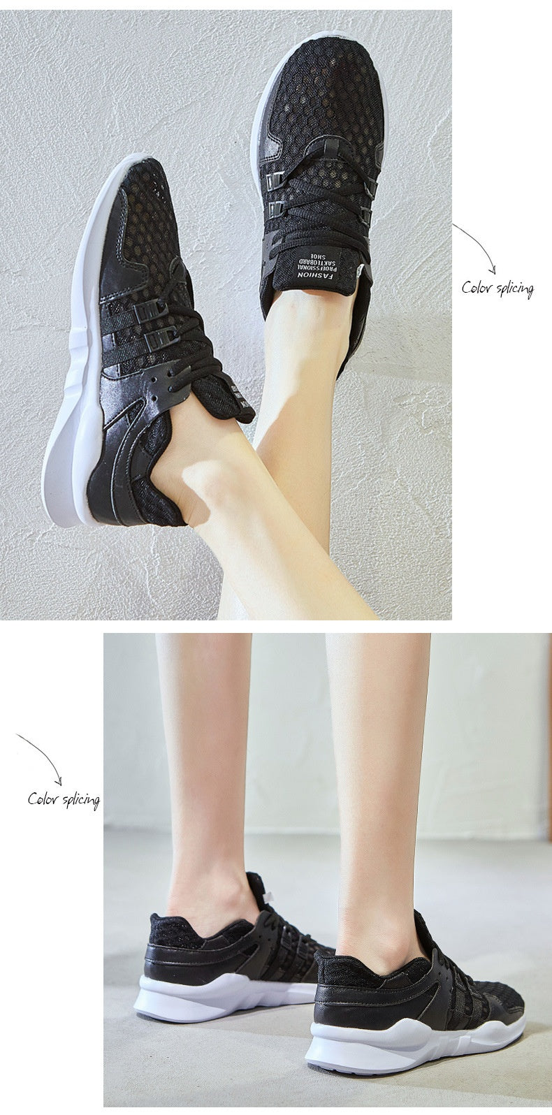 European and American Breathable Hollow Sneakers