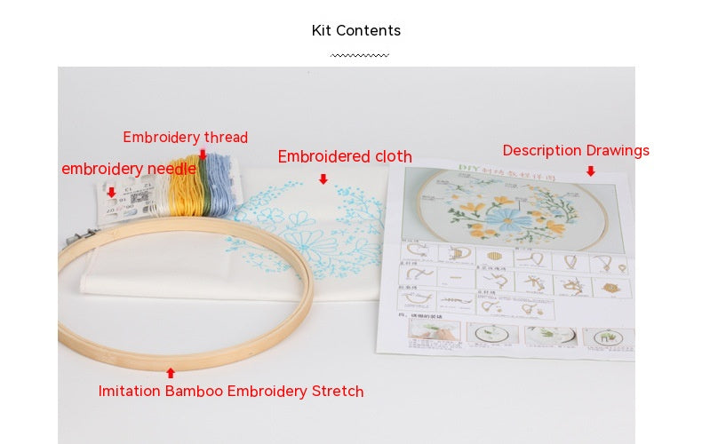 Broderie de chat Pattern Diy Matériau Package Kit