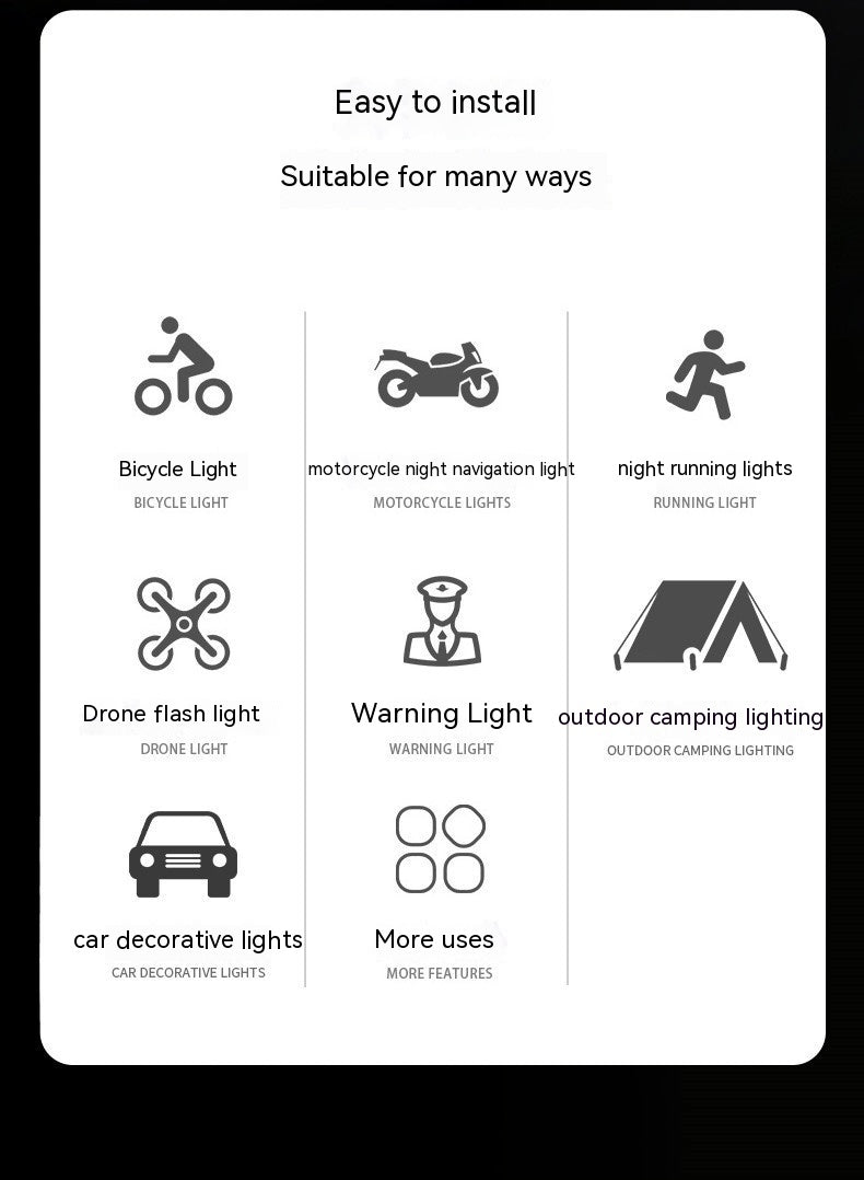 Strobe Light Remote Control Strobe Lampe voiture moto électrique véhicule vélo Modificati