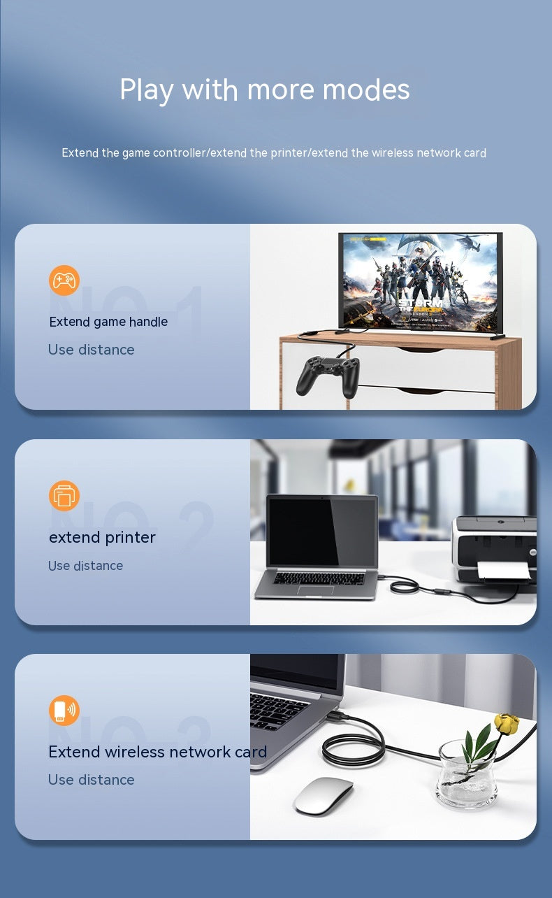 Usb Extension mâle à femelle câble de données
