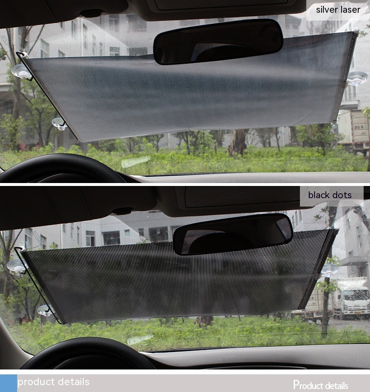 Car Automatique Winding Automatic Retractable Thermal Insulation Shutter Silver Laser Car Su