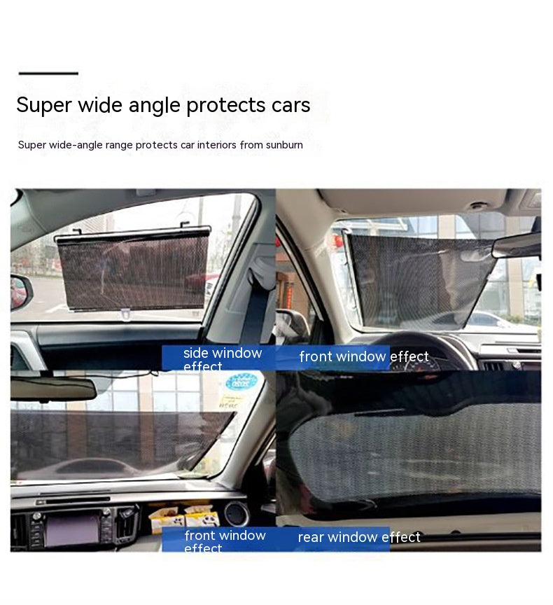 Car Automatique Winding Automatic Retractable Thermal Insulation Shutter Silver Laser Car Su