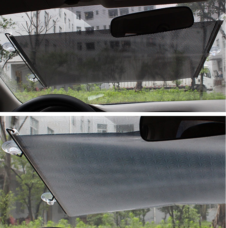 Car Automatique Winding Automatic Retractable Thermal Insulation Shutter Silver Laser Car Su