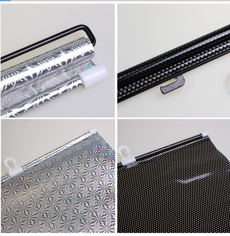Car Automatique Winding Automatic Retractable Thermal Insulation Shutter Silver Laser Car Su