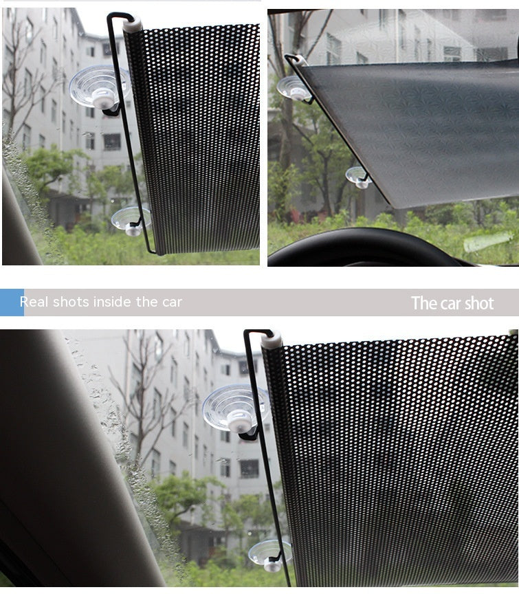 Car Automatique Winding Automatic Retractable Thermal Insulation Shutter Silver Laser Car Su