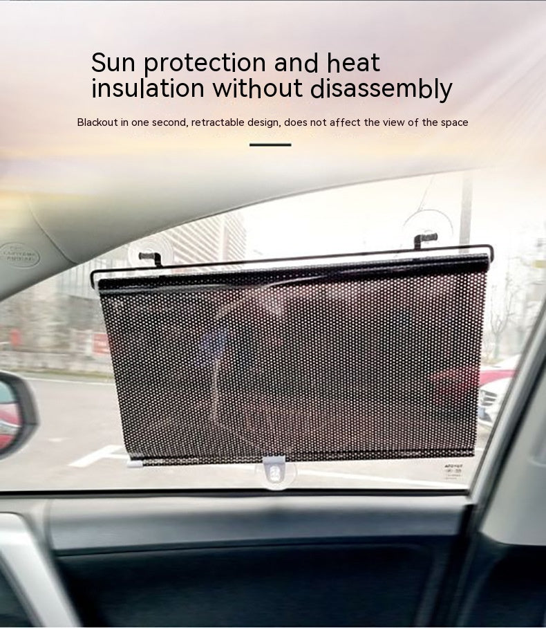 Car Automatique Winding Automatic Retractable Thermal Insulation Shutter Silver Laser Car Su