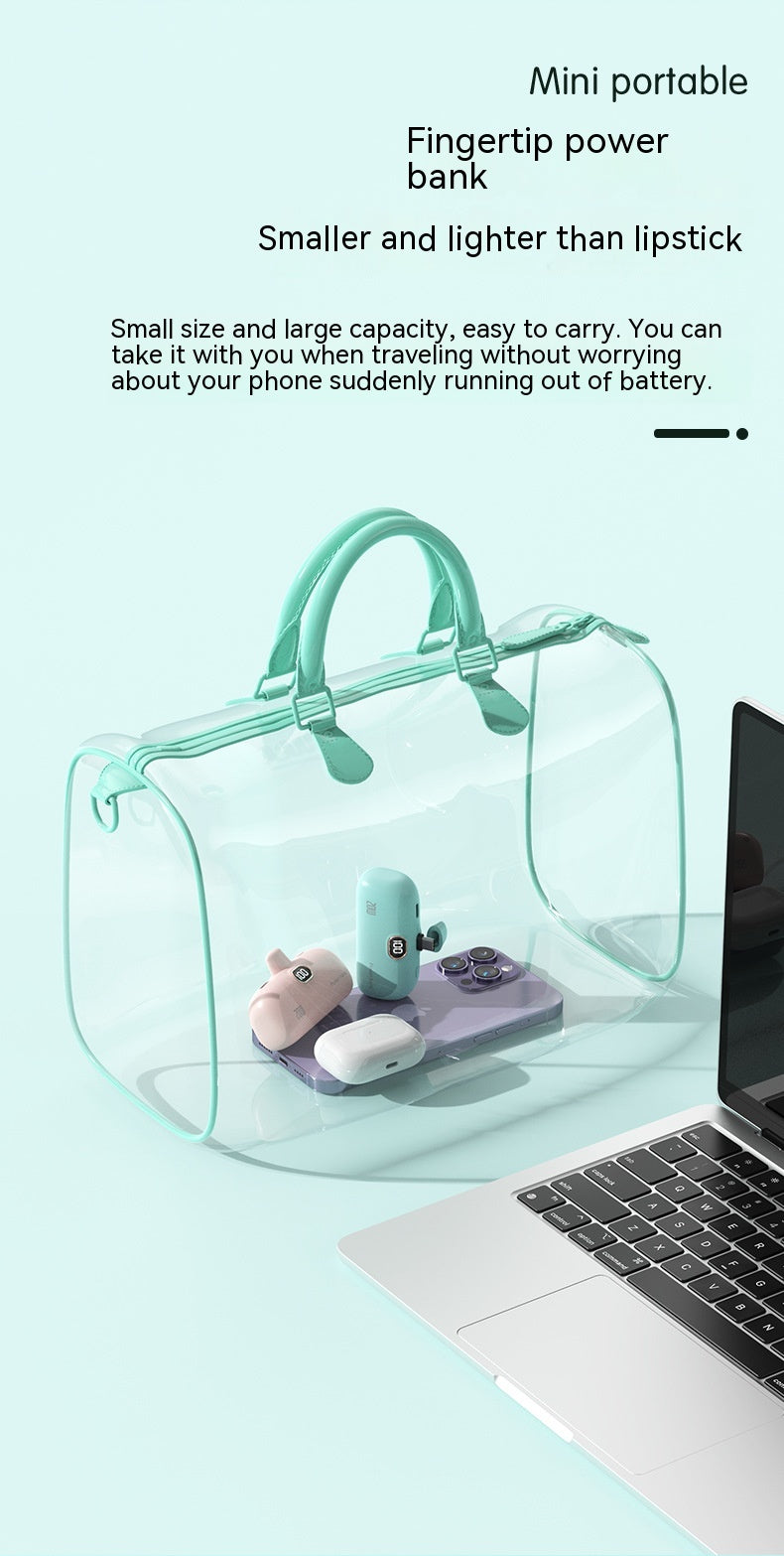 Pocket sans fil Capsule Power Bank Petit Portable Power Source Power Bank Mini Fast Charge