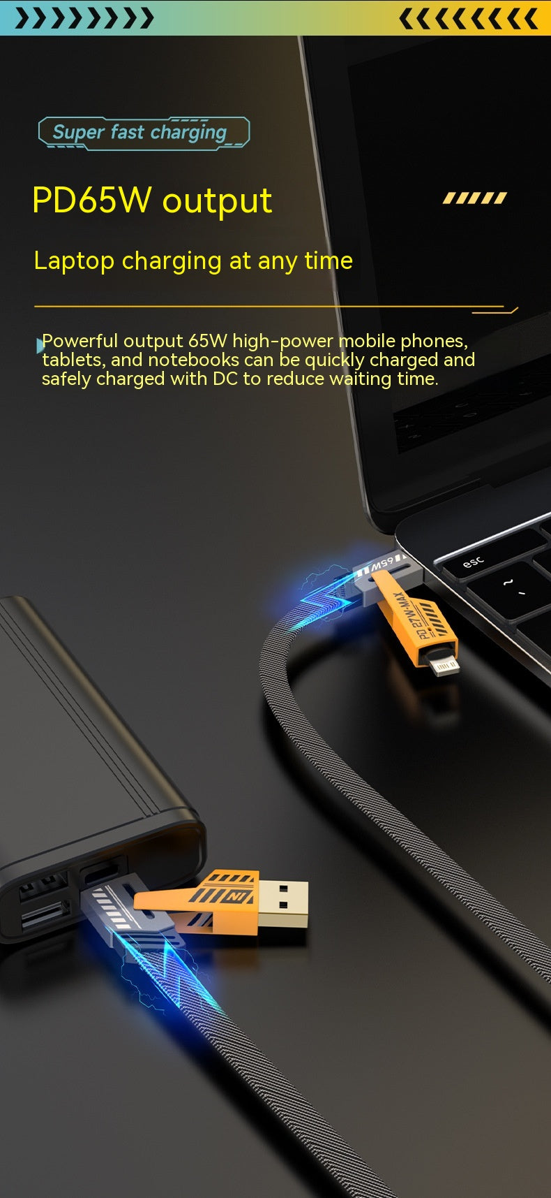 Câble de données 4-en-un Super Fast Charge