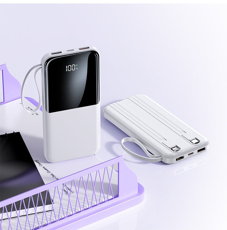 Charge rapide avec câble 20000mAh Grande capacité Portable Portable Power Pack