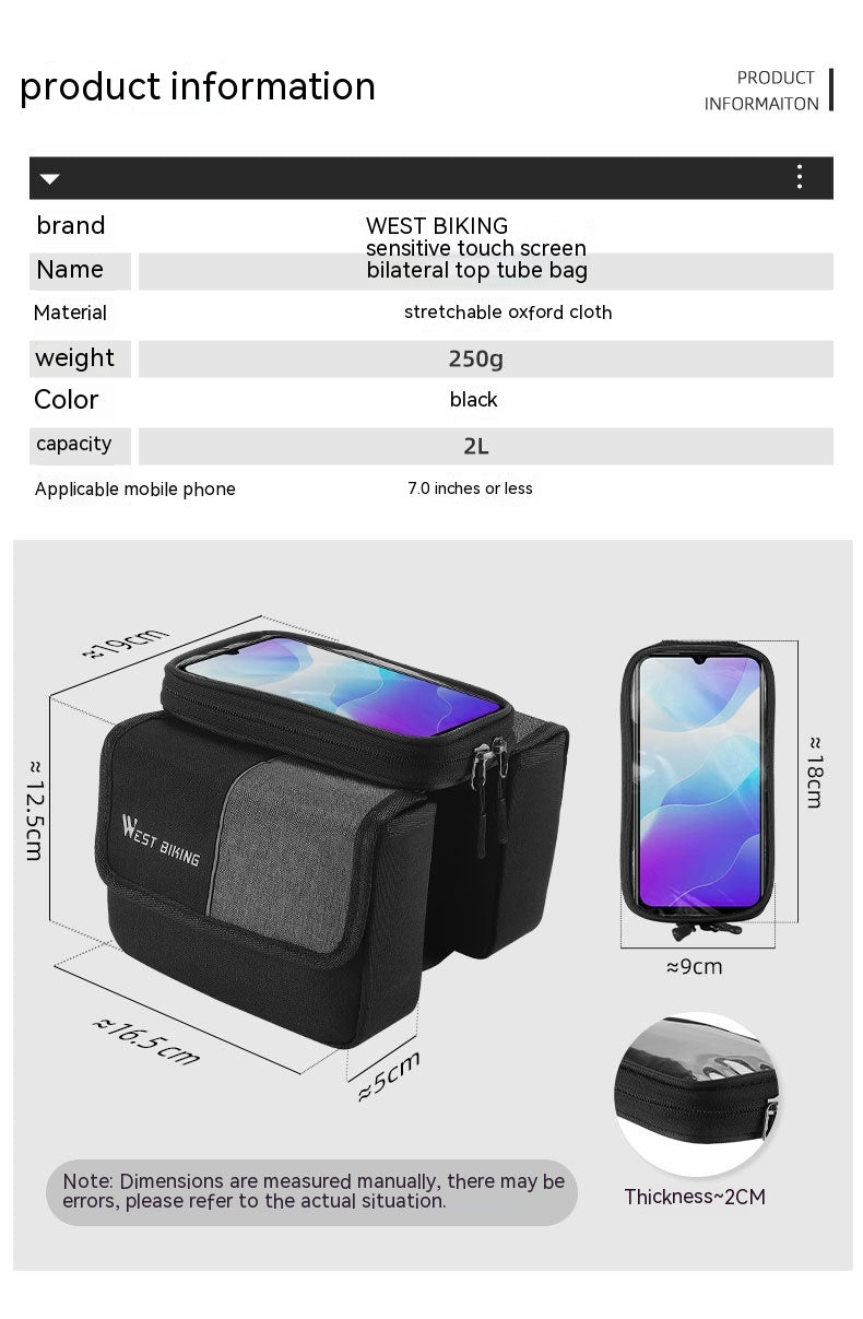 Bilateral Tube Touchscreen Bag
