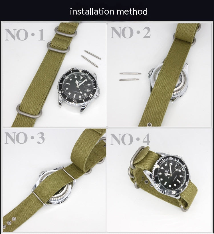 Toile Nylon Épaisseur bracelet de montre