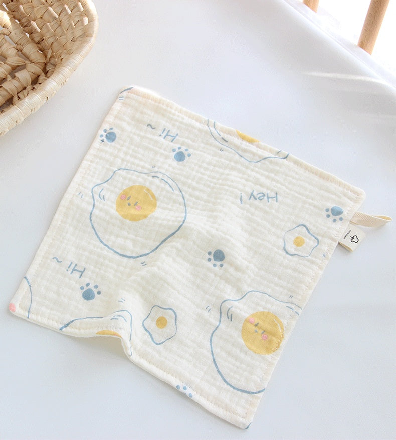 4 couches Gauze Baby Salive Serviette Floral Nouveau-né Baby Face Serviette mouchoir