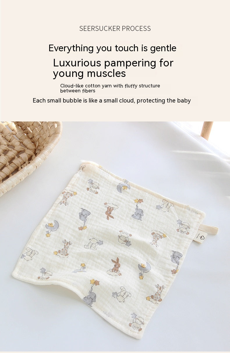 4 couches Gauze Baby Salive Serviette Floral Nouveau-né Baby Face Serviette mouchoir