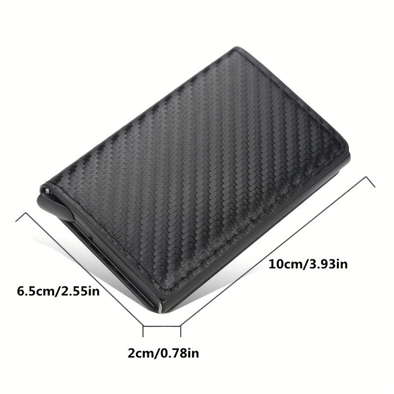 Support de carte d'emballage en alliage d'aluminium en cuir PU pour hommes