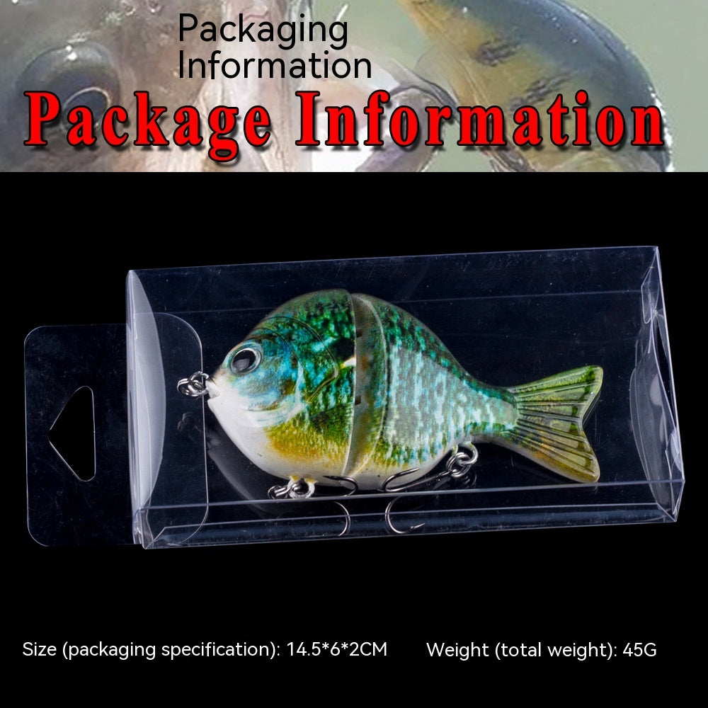 Deux sections avec des perles d'anneaux Lure Simulation Bait Lure Submergé Bait Multi-section Lure