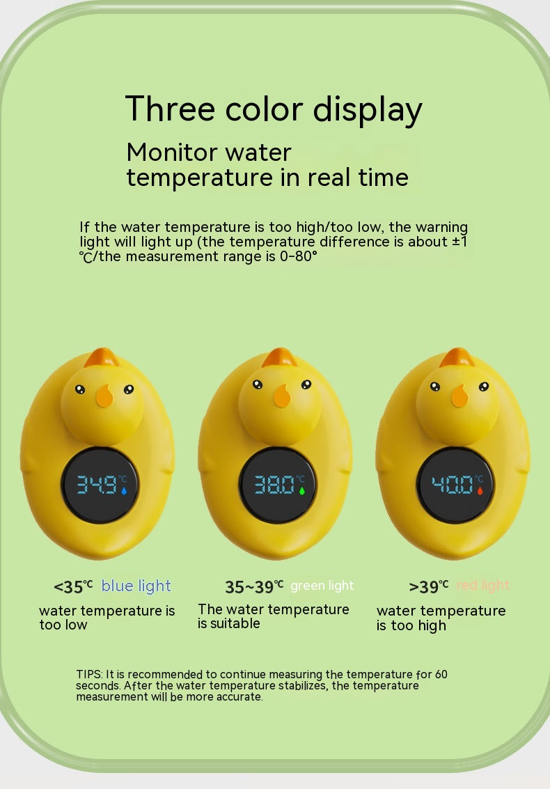 Thermomètre de bain pour bébé Version électronique de l'eau rechargeable