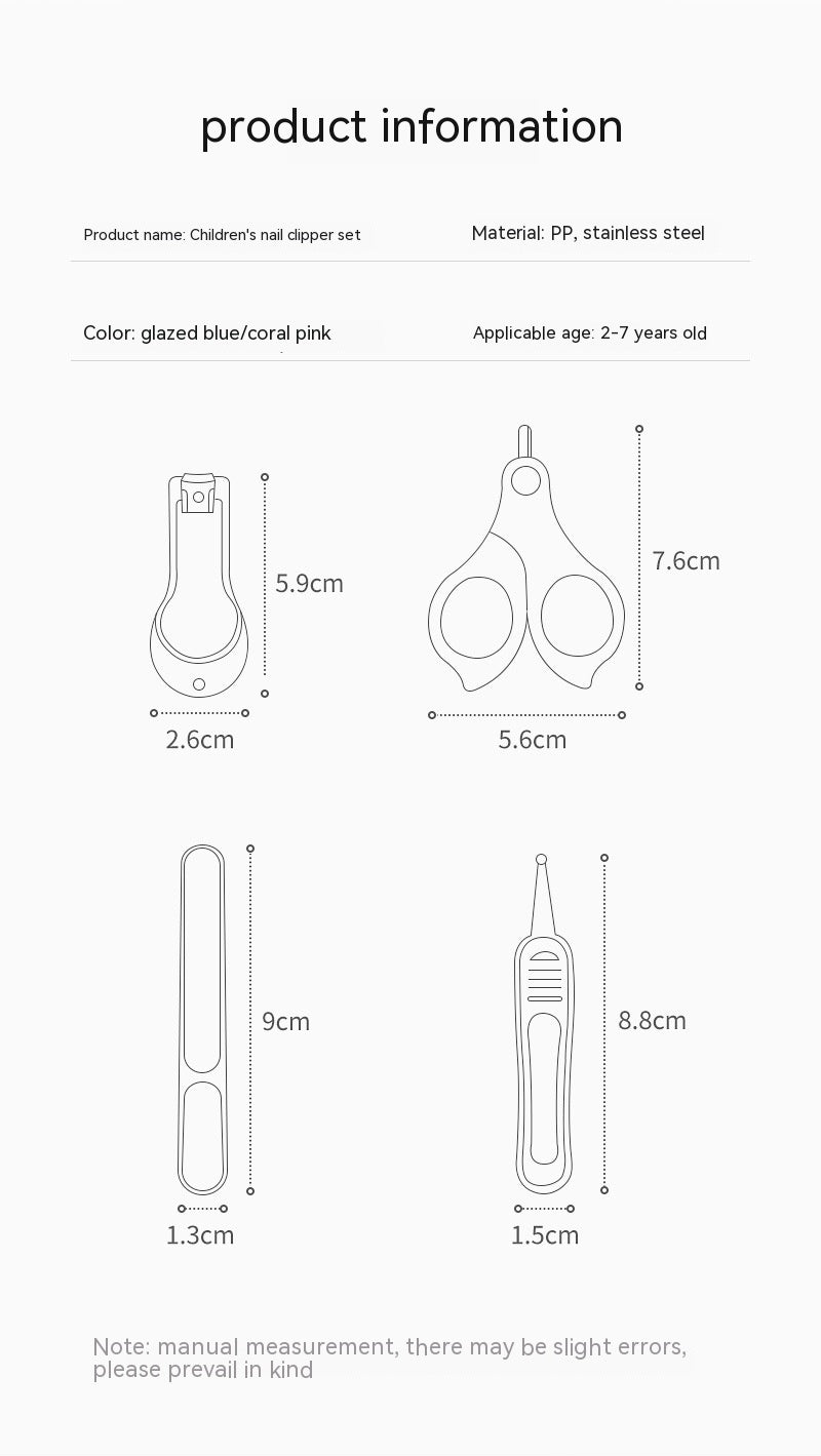 Piercing Device Baby Nail Clippers Couteau et pinces Artifact Newborn Sécurité spéciale enfant