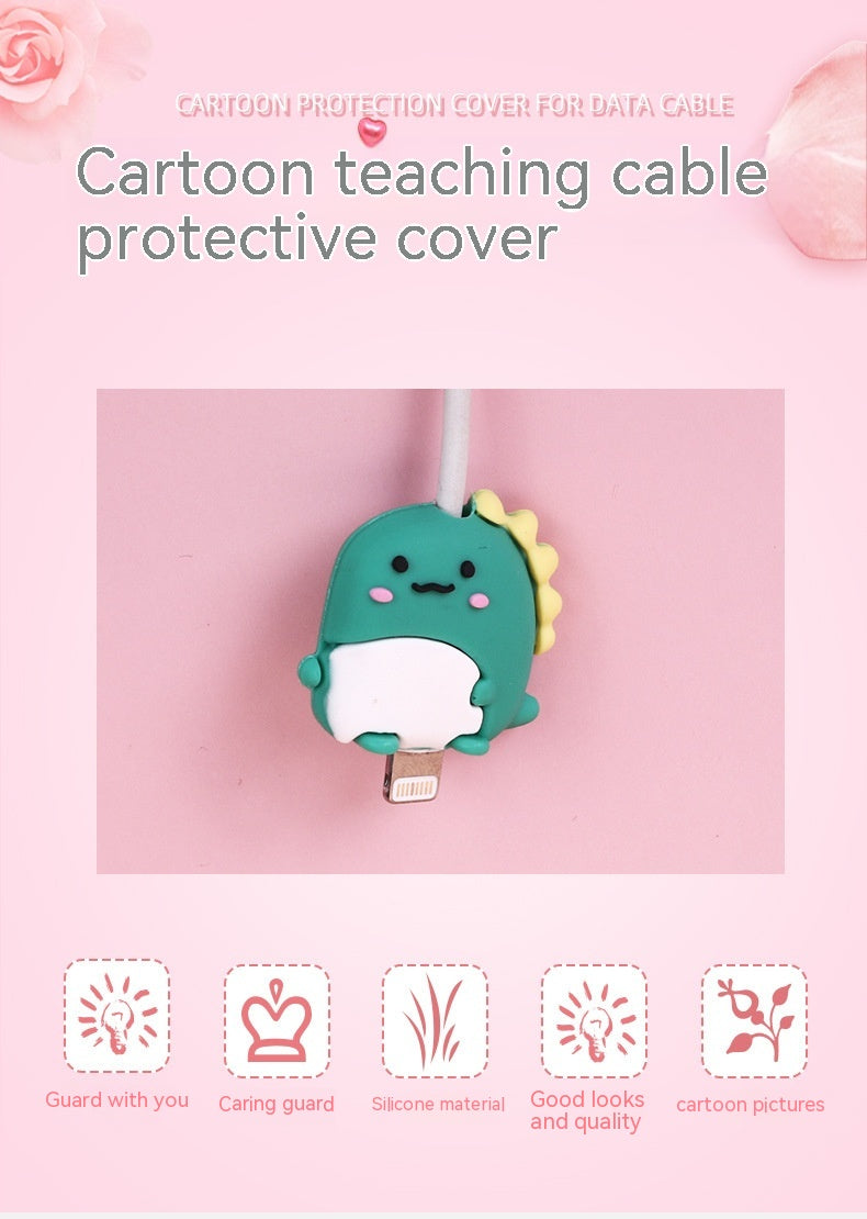 Cartoon Data Anti-pliage Implement Bite USB Cable Protection Sleeve