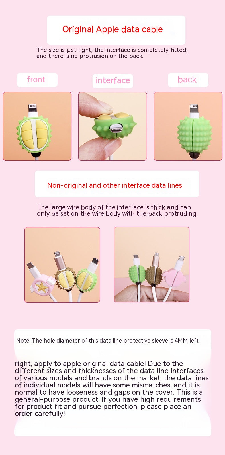 Cartoon Data Anti-pliage Implement Bite USB Cable Protection Sleeve