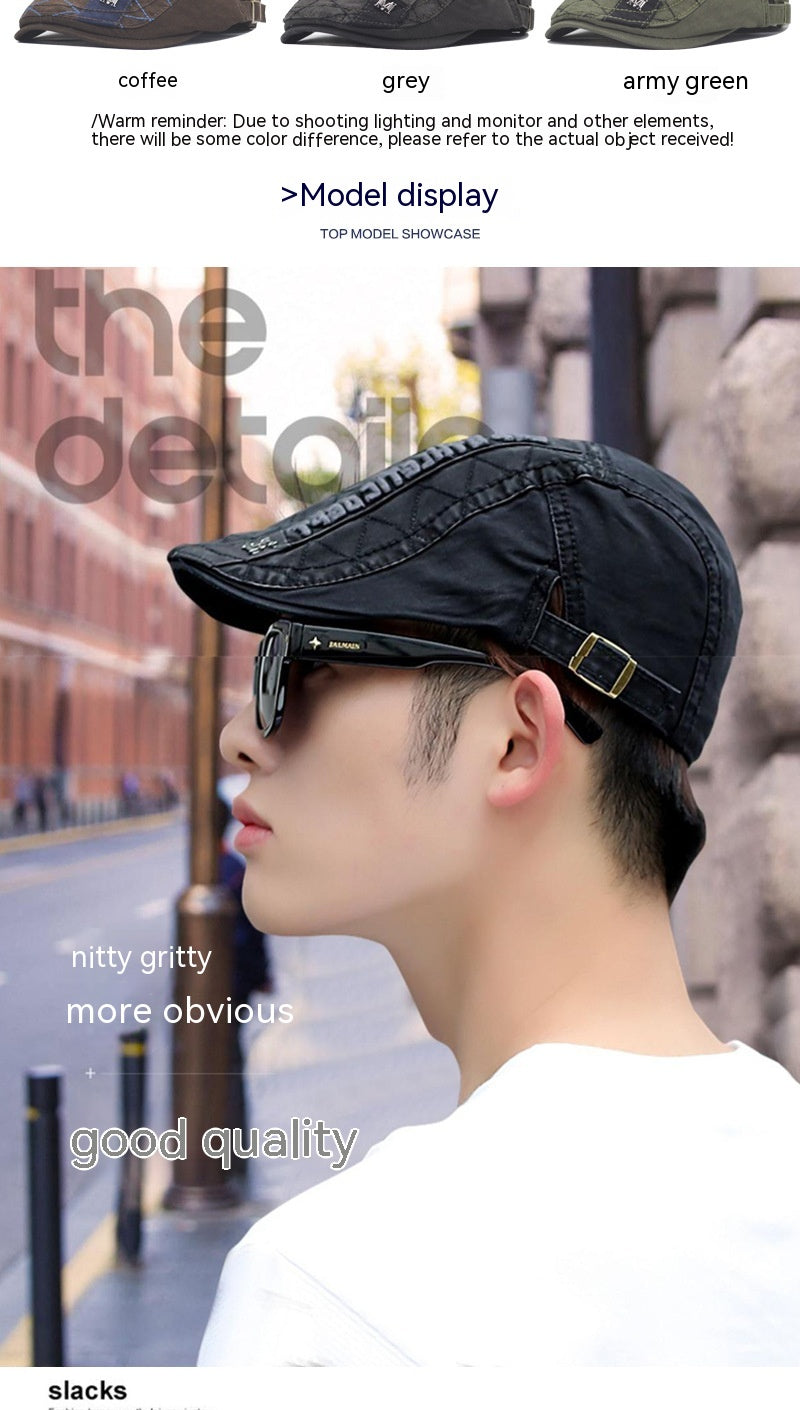 Protection solaire d'automne et d'hiver pour hommes Poof Peaked Cap