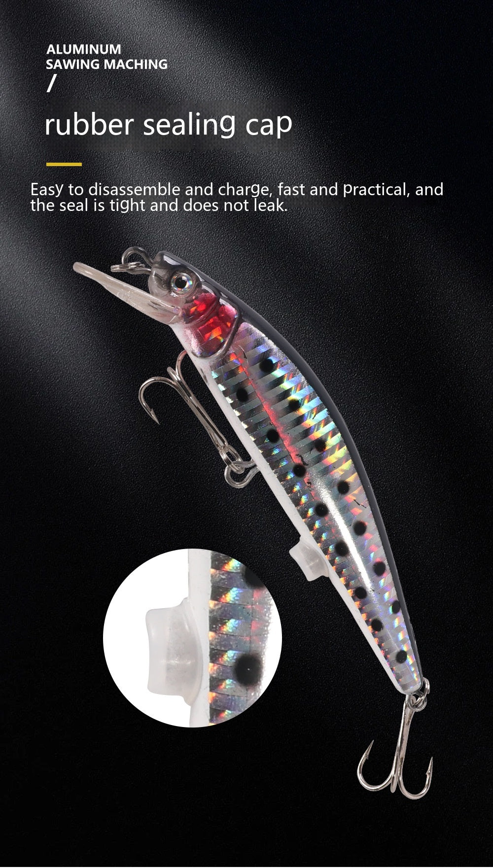 Flottant Mino lampe électrique USB Bait Simulation lumineuse Bait électrique