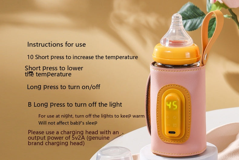 Couverture d'isolation pour bouteille de lait portative USB Intelligent Temperature Control
