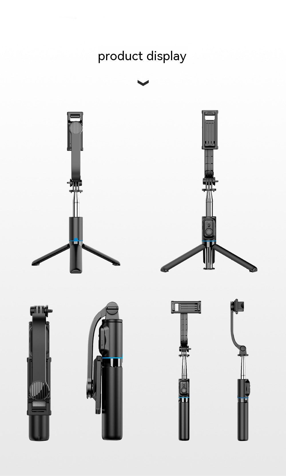 Support de bureau amovible Multifonctionnel Bluetooth Selfie Stick