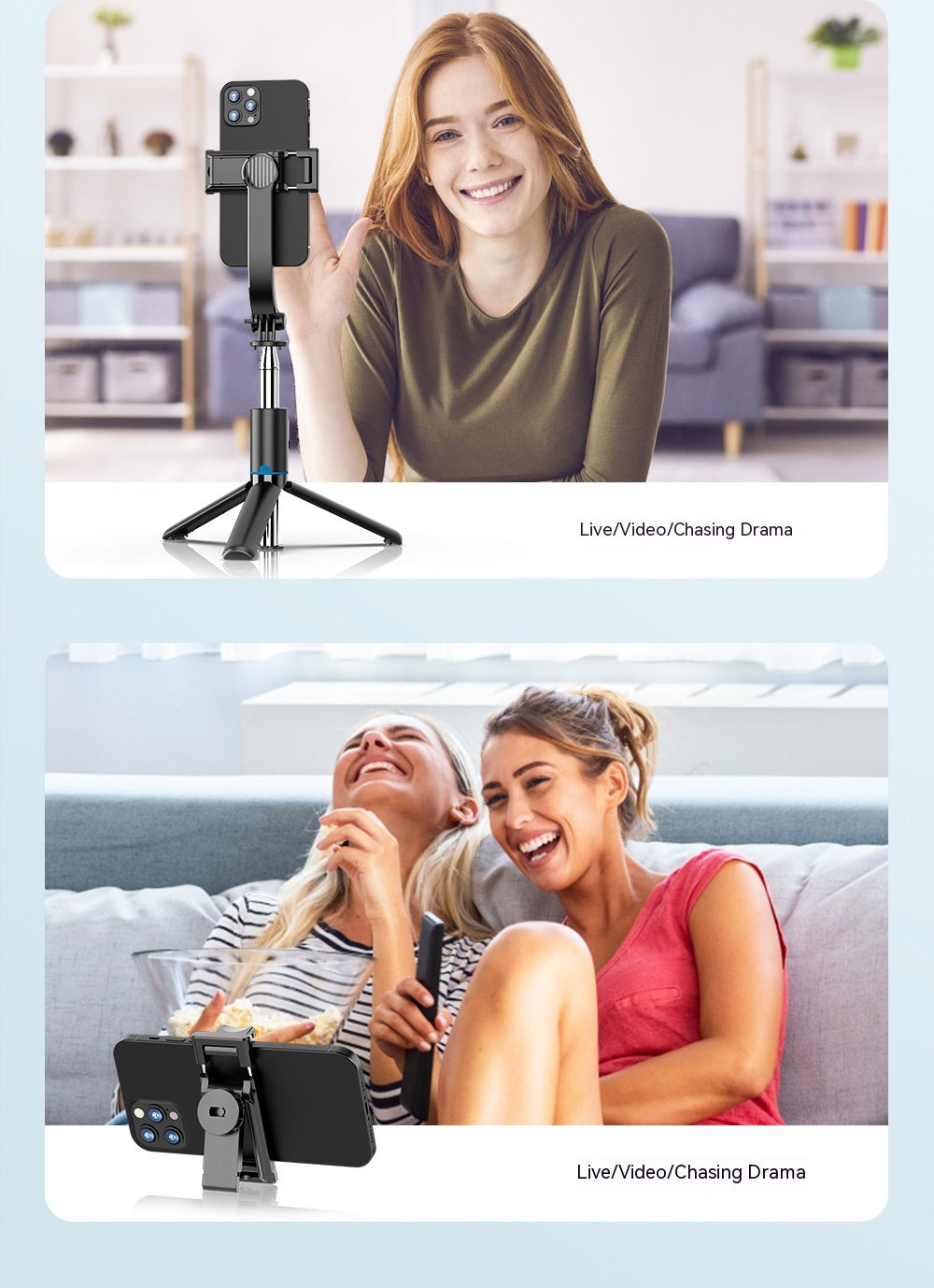 Support de bureau amovible Multifonctionnel Bluetooth Selfie Stick