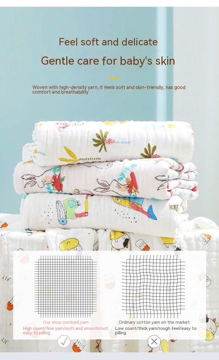 Couverture pour bébé imprimé en coton pur