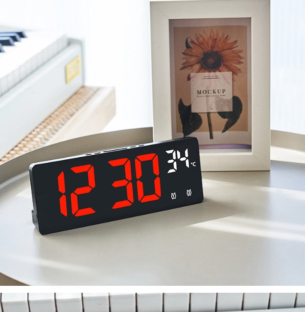 Horloge électronique multifonction créative Simple grand écran Horloge alarme multi-groupes