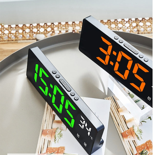 Horloge électronique multifonction créative Simple grand écran Horloge alarme multi-groupes