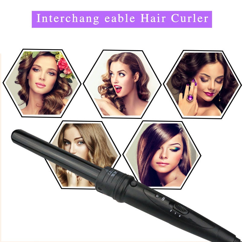 Curler cheveux Curler pour le curling ou le lissage Multi-fonction LED Multi-Gear Tempera
