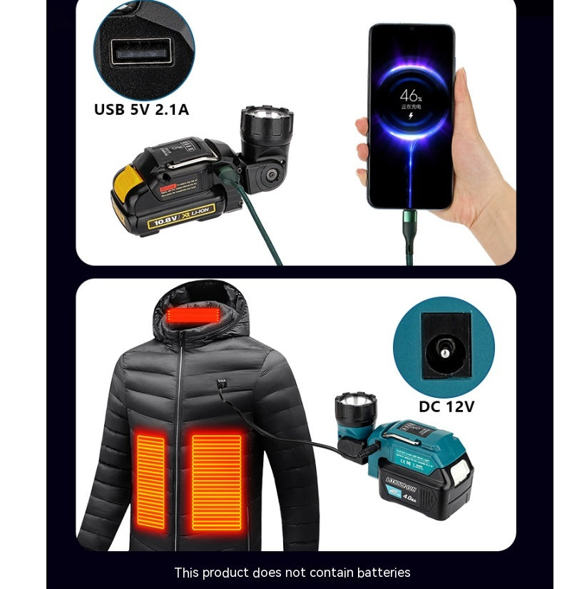 Lampe de poche rotative universelle LED rechargeable