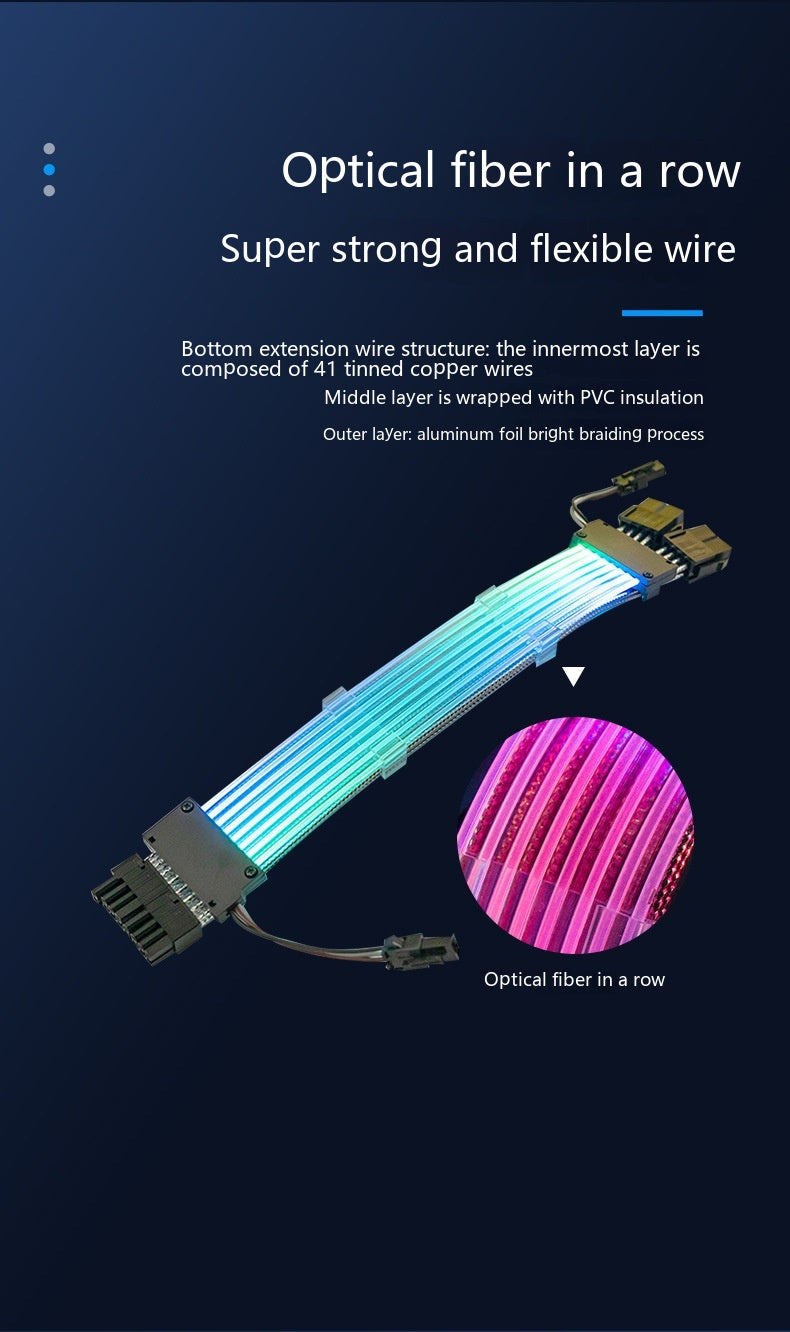 Argb LED Graphics Cable Extension Cable Dual 8P Double phares