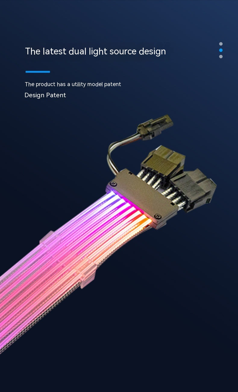 Argb LED Graphics Cable Extension Cable Dual 8P Double phares