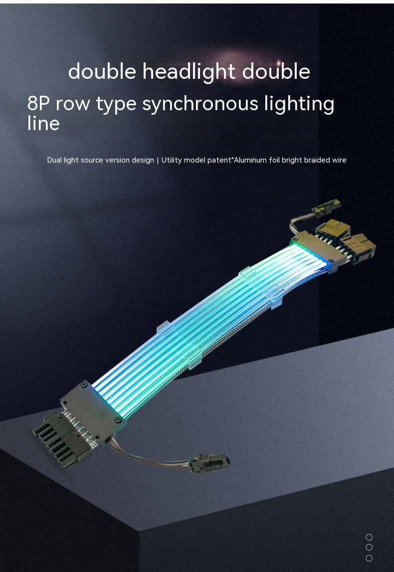 Argb LED Graphics Cable Extension Cable Dual 8P Double phares