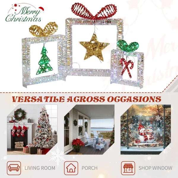 Ensemble de 3 coffrets-cadeaux léger irisées