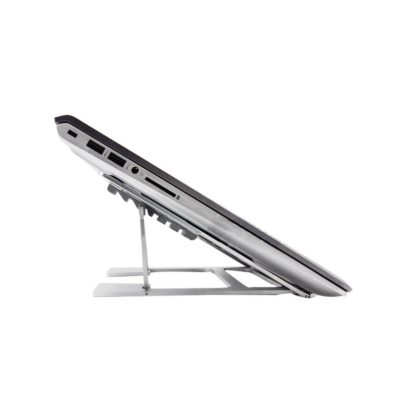 Double silicone hauteur réglable pliable portable bureau de support pour un ordinateur portable