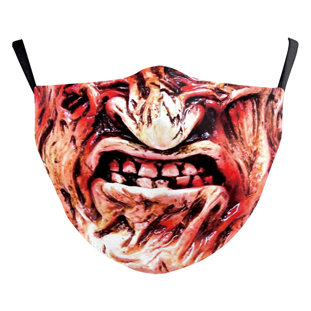 Impression numérique Clown Halloween Funny Horror Double couche Masque de poussière