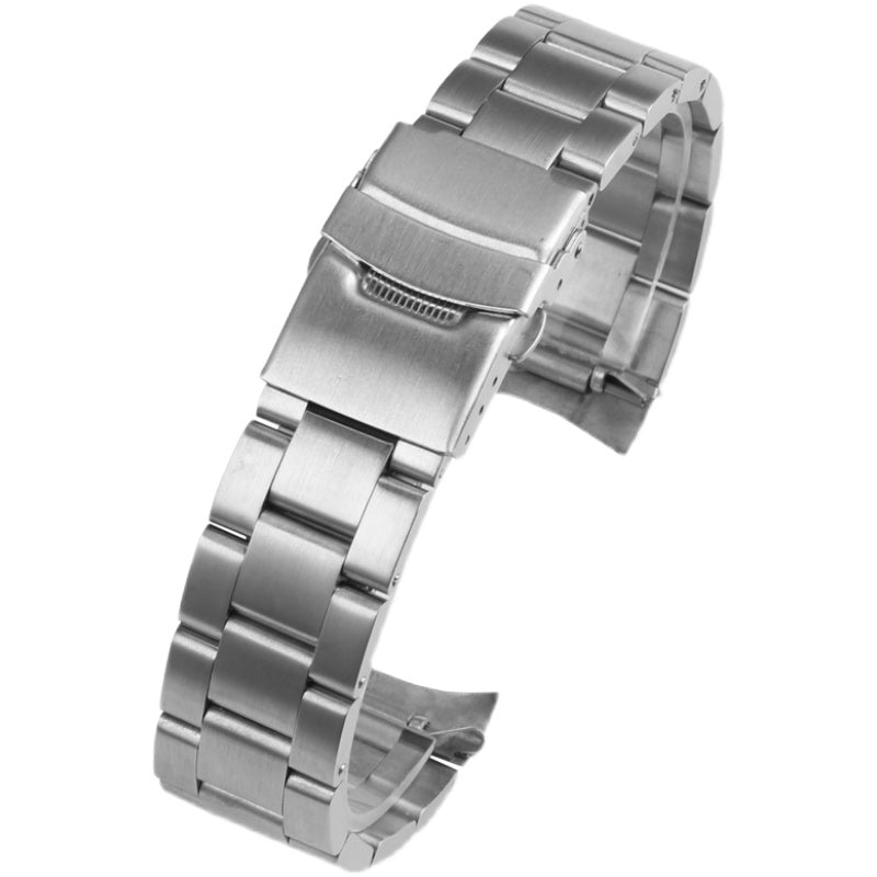 Bracelet en acier inoxydable massif avec cinq perles plongée